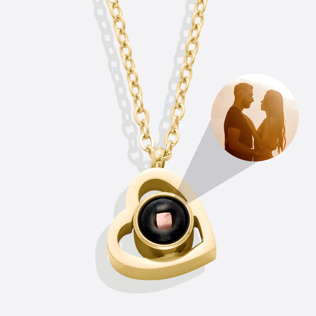 Colar Coração com Foto Personalizada