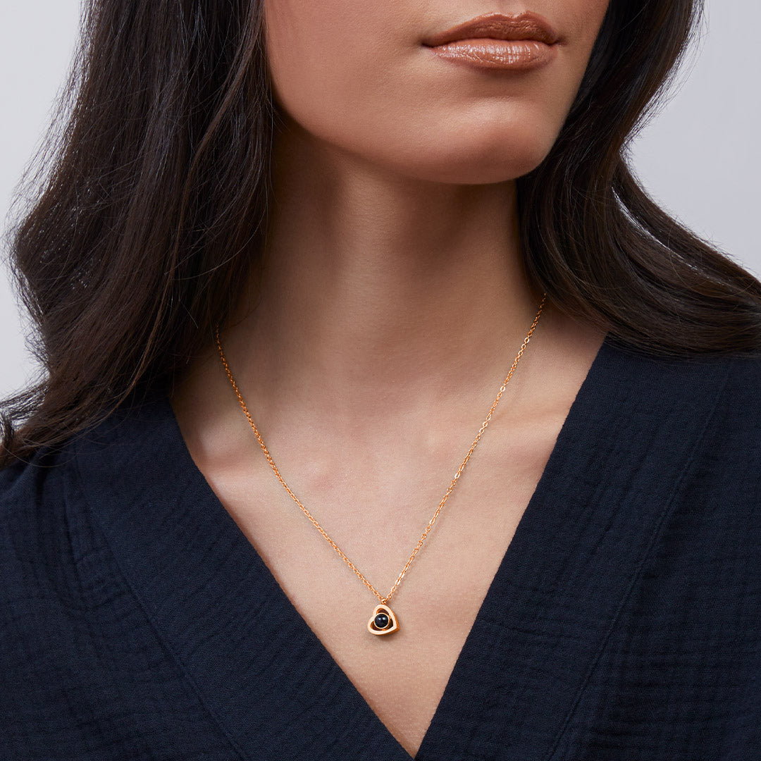 Colar Coração com Foto Personalizada