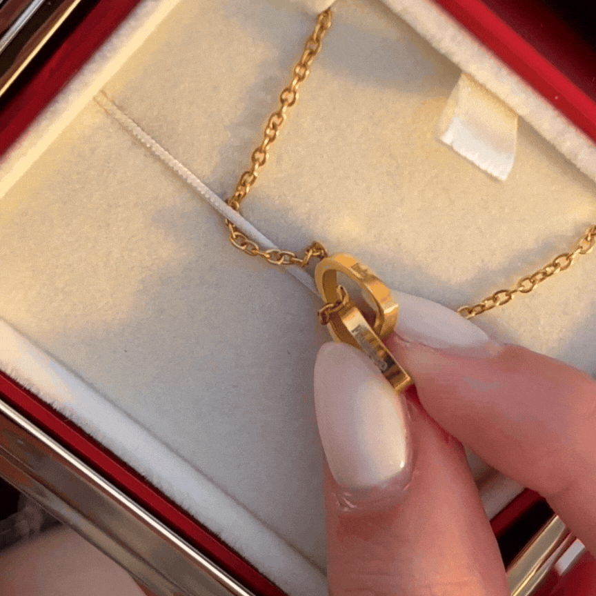 Rosa Eterna & Colar Coração Personalizado