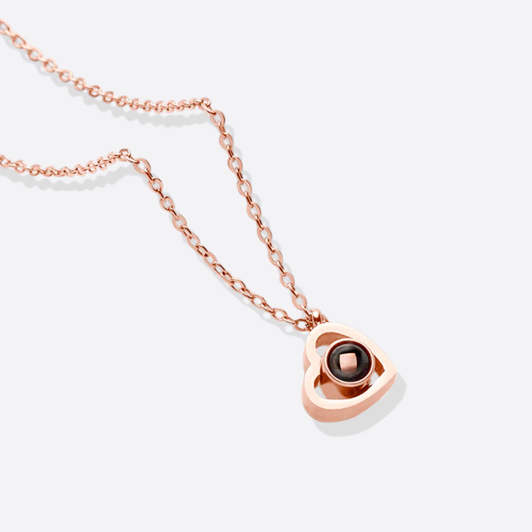 Colar Coração com Foto Personalizada